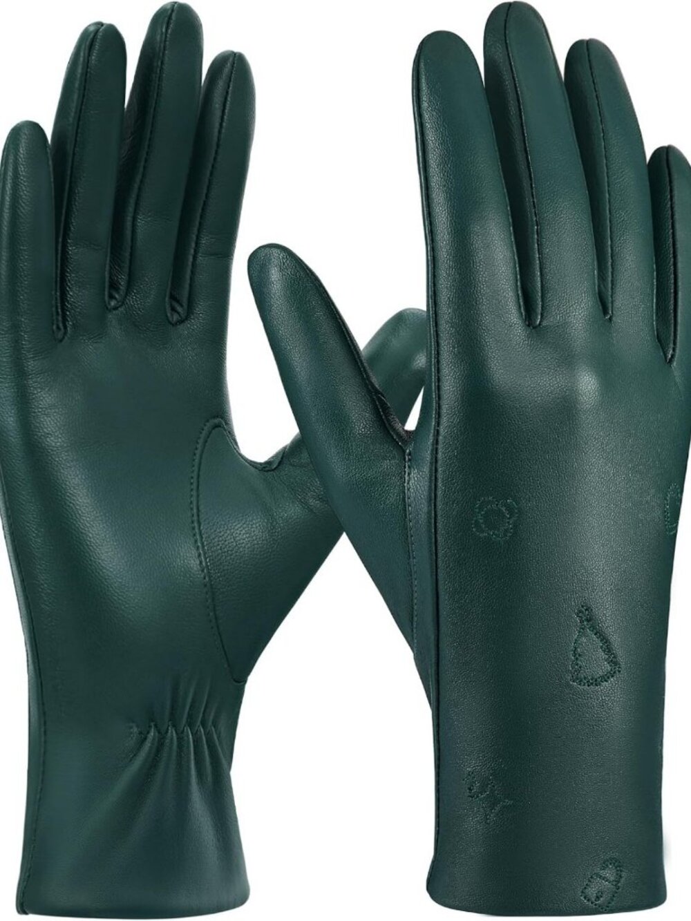 Cozy Winter Sheepskin Leather Gloves with Cashmere Lining & Touchscreen Feature